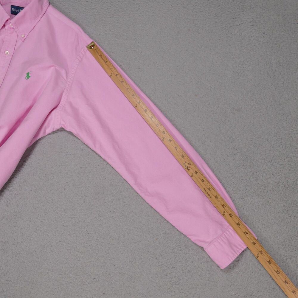 Polo Ralph Lauren Shirt Mens XL Custom Fit Chambray Pink Button Down Long Sleeve - Picture 13 of 15